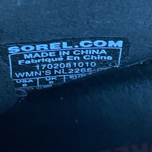 Sorel Black Pdx Leather Wedge black speckle size 8 - Picture 7 of 7